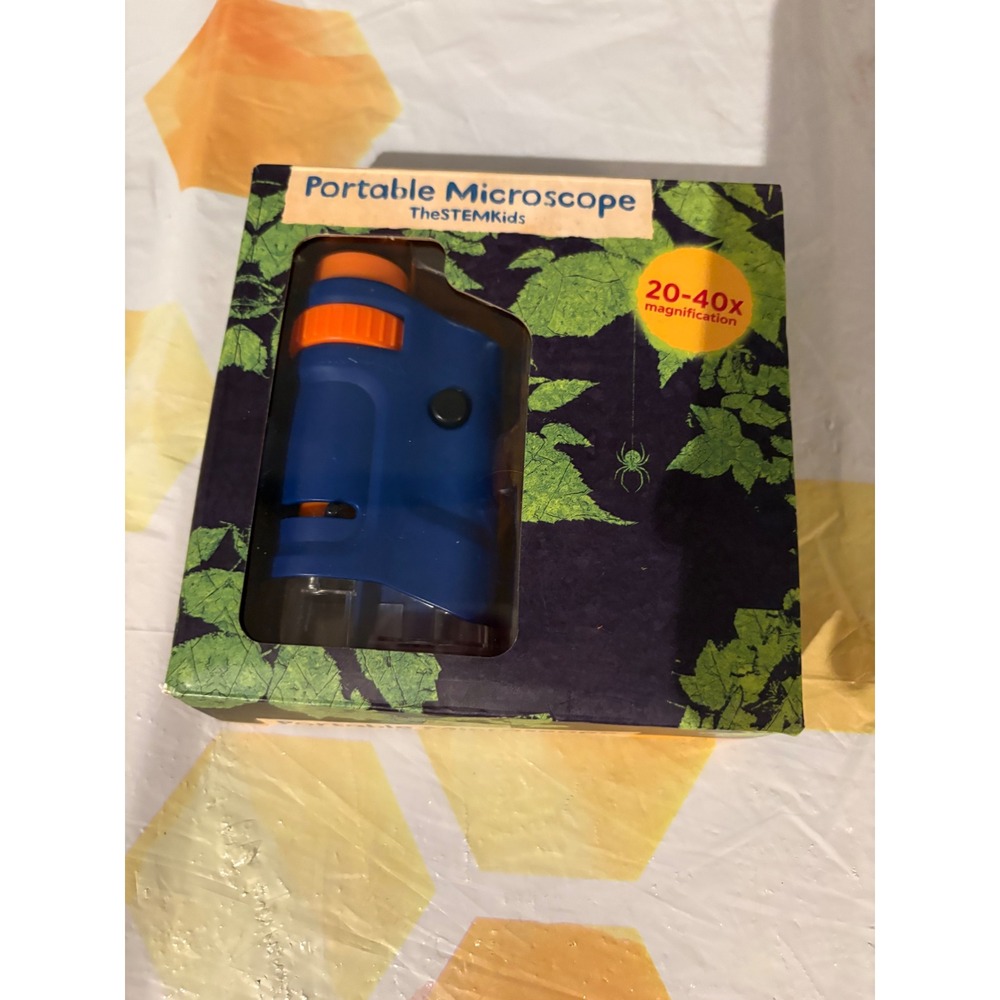 TheSTEMKids Young Explorer's Portable Microscope v2 20-40x Magnification Blue